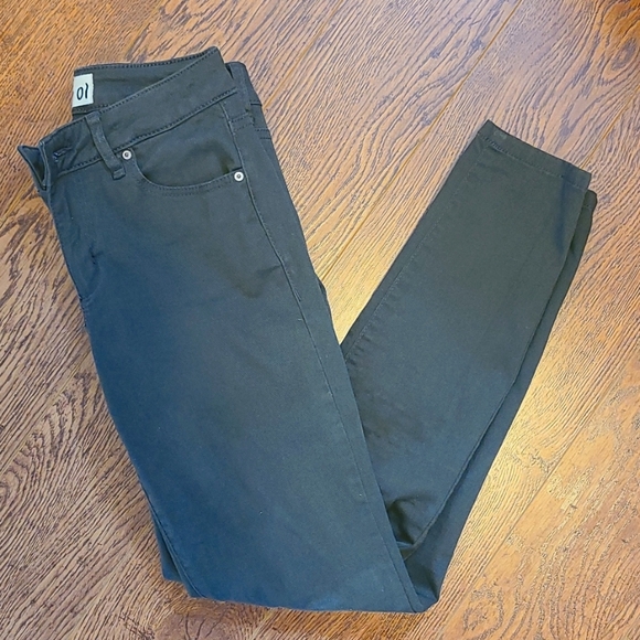 GARAGE | muted green skinny jeans - Picture 1 of 5